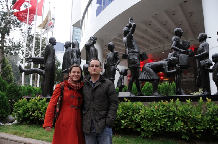 Hong Kong People statue in front of the Conrad Hotel 4