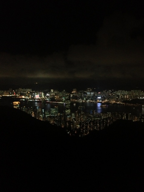 View from Mount BUtler at nighttime towards East